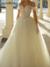 Sweetheart Off-the-shoulder Lace A-line Tulle Wedding Dress, WD3005