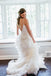 Two Piece Simple Spaghetti Strap V-back Ruffles Organza Wedding Dresses , AB1150