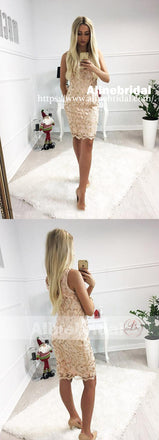 Unique Sparkly Lace Tight Sheath Charming Homecoming Dresses,HD0003