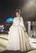 Unique Style Gorgeous Applique Beaded Open Back Long Sleeve Ball Gown Wedding Dresses, WD164