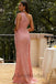 Sexy One shoulder Sleeveless Side slit Sheath Long Prom Dress, PD3608