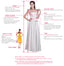 New Arrival Two Piece Short Sleeves Round Neck Ivory Lace Tulle  Wedding Dresses, AB1139