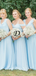 Multi Style Chiffon Long A-line Bridesmaid Dresses, BD3016