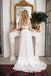 Fashion Two Piece Long Sleeves Lace Top Chiffon Beach Wedding Dresses, AB1145