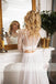 Fashion Two Piece Long Sleeves Lace Top Chiffon Beach Wedding Dresses, AB1145